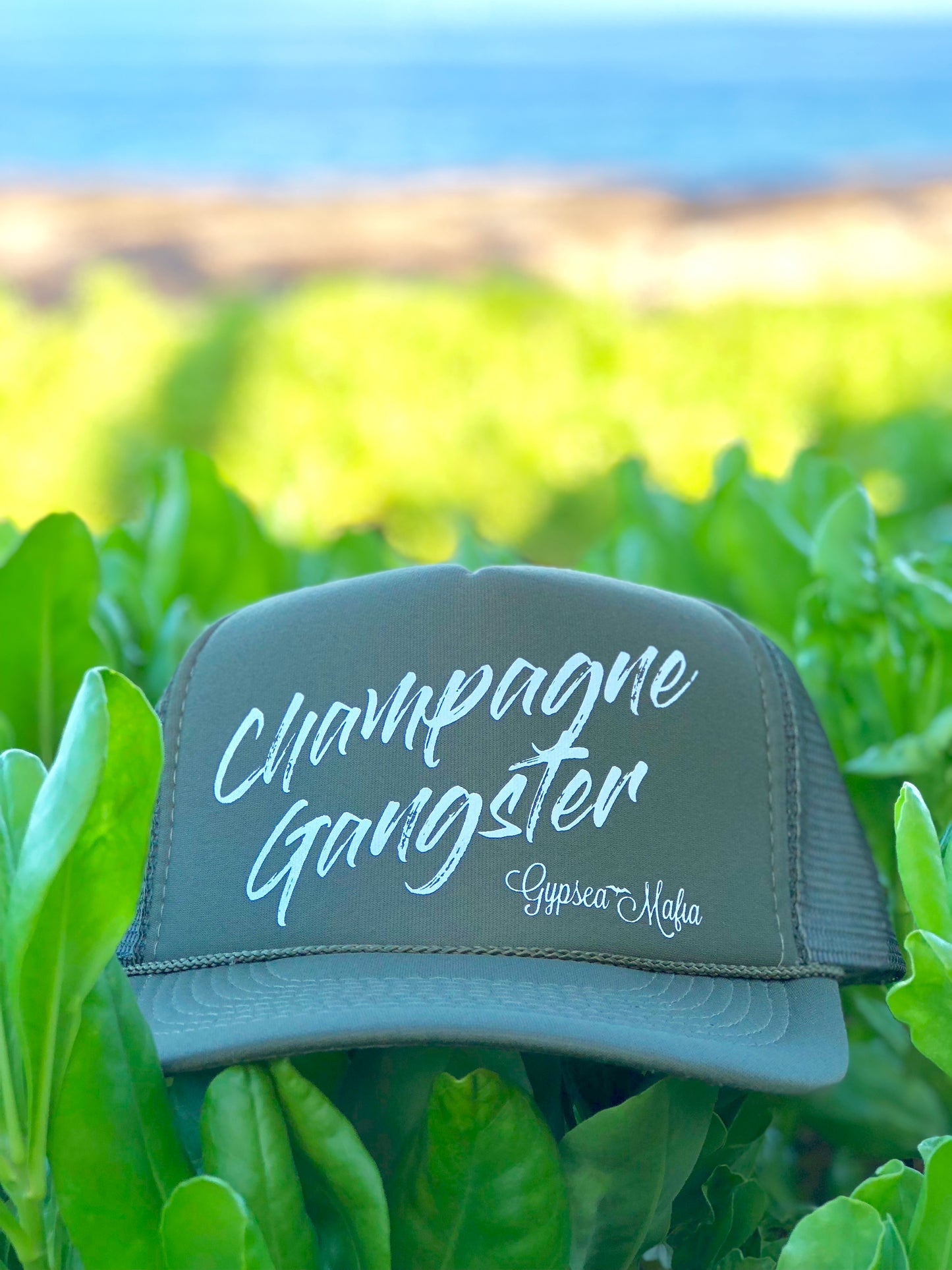 Champagne Gangster Trucker Hat