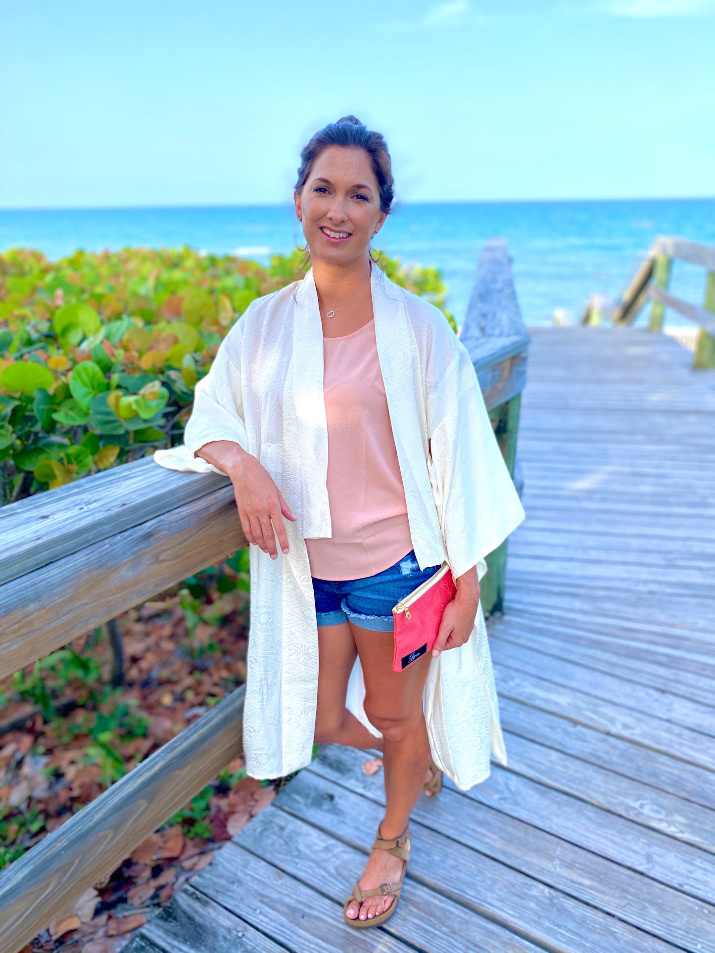 Short n Sweet White Kimono