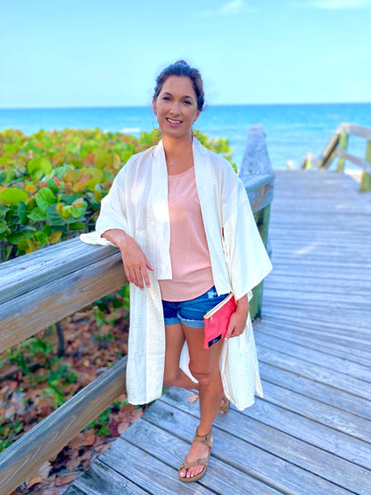 Short n Sweet White Kimono