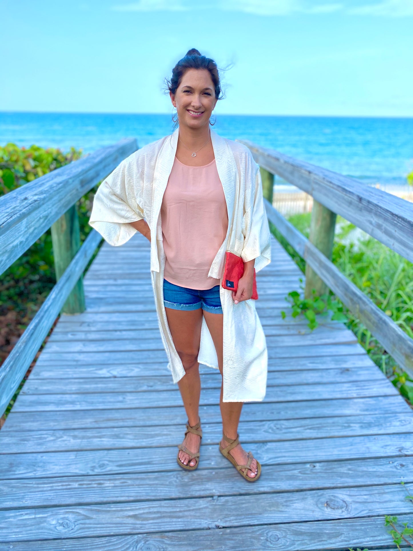 Short n Sweet White Kimono