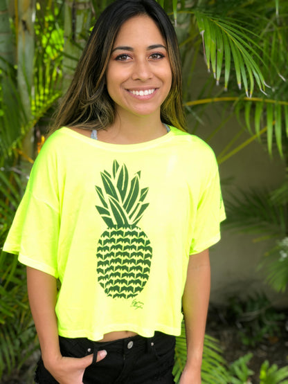 Pineapple Crop Box Tee